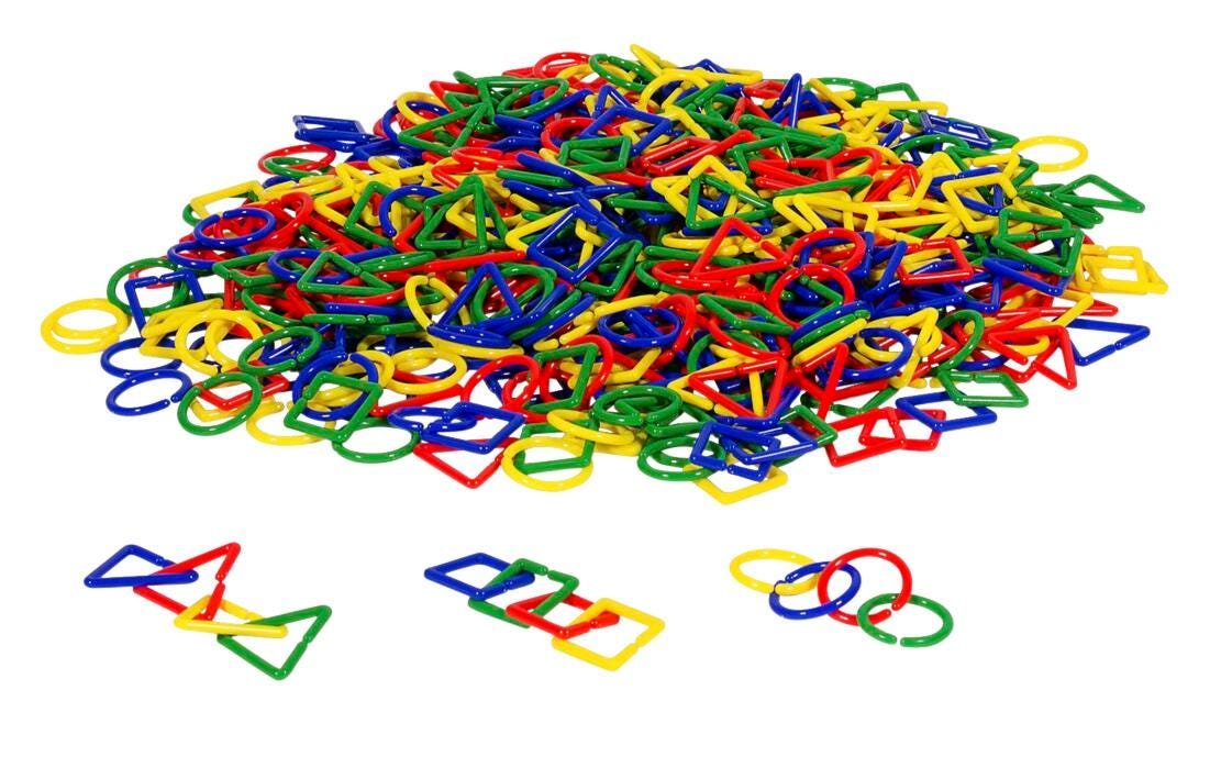 PC 4 Childrenページ Childcraft Shape Links, Set of 500